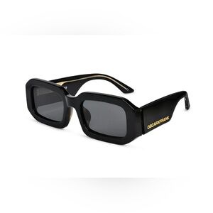 Black Oversized Rectangular Sunglasses